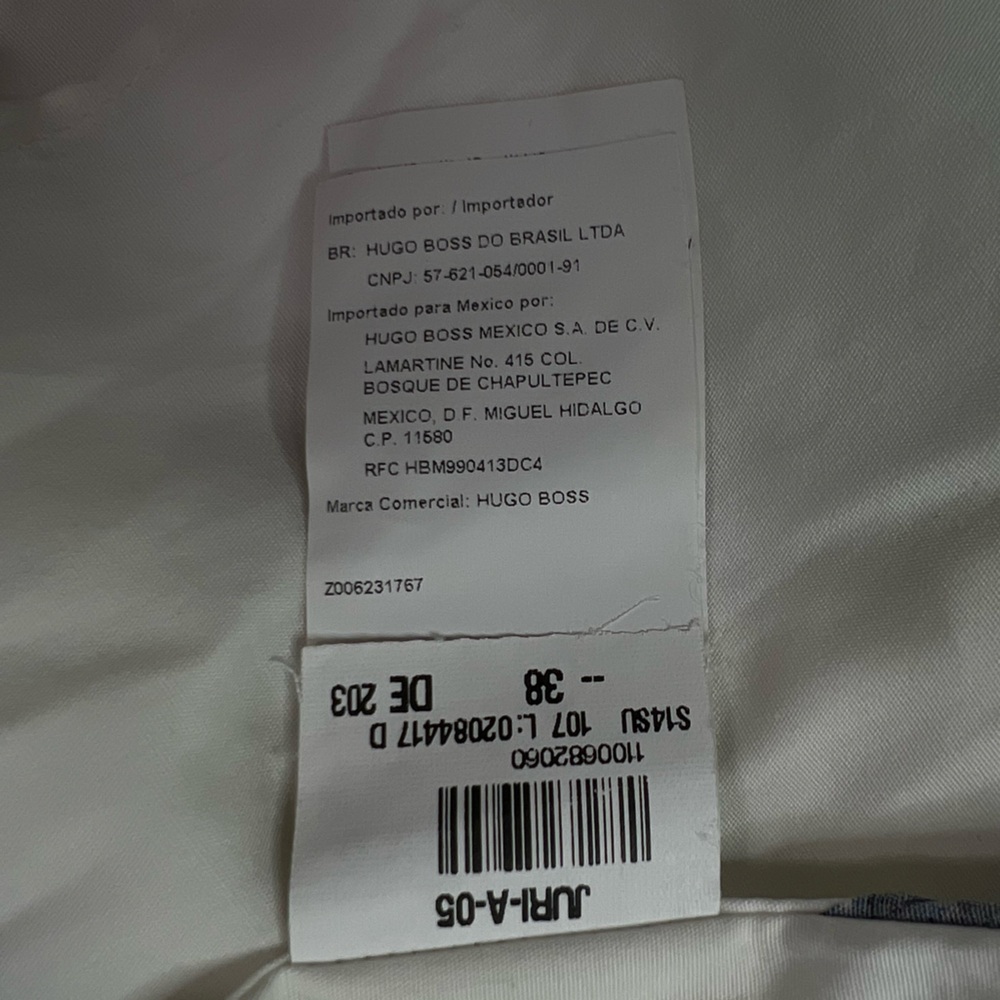 Hugo Boss White Dress Shirt with Navy Contrast - Picture 8 of 10